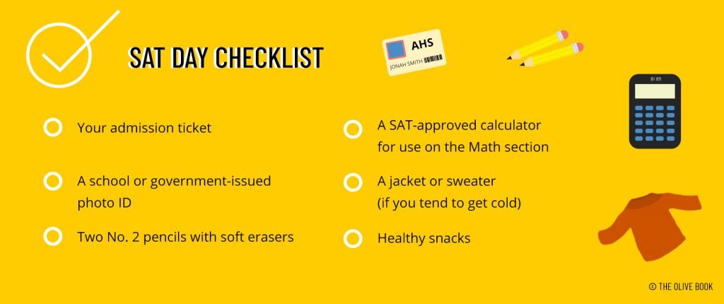 Last five minutes  tips  for  Prep for SAT Test Day