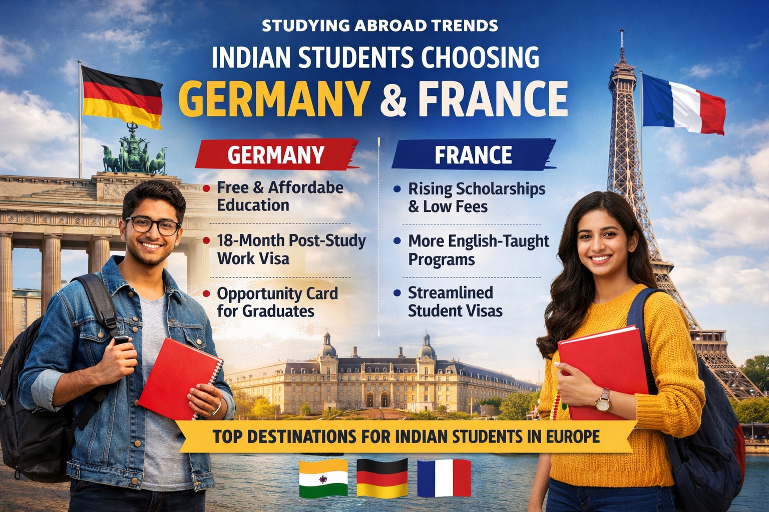 Study destinations for Indian students