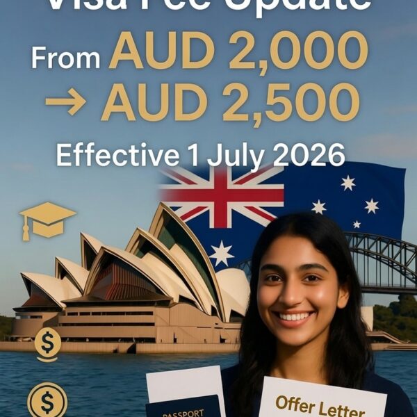 Australia Student Visa Fees Increased from 1 July 2026