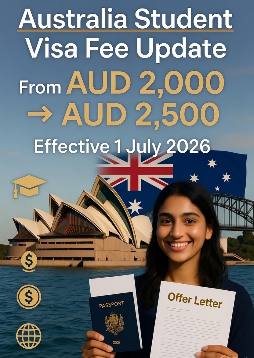 Australia Student Visa Fees Increased from 1 July 2026